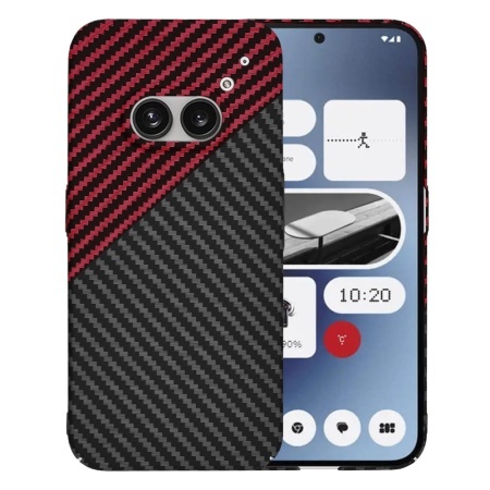 Husa pentru Nothing Phone (2a) / (2a) Plus - Techsuit Carbonite FiberShell - Red Vortex