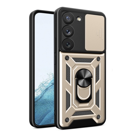 Husa pentru Samsung Galaxy S22 5G - Techsuit CamShield Series - Gold
