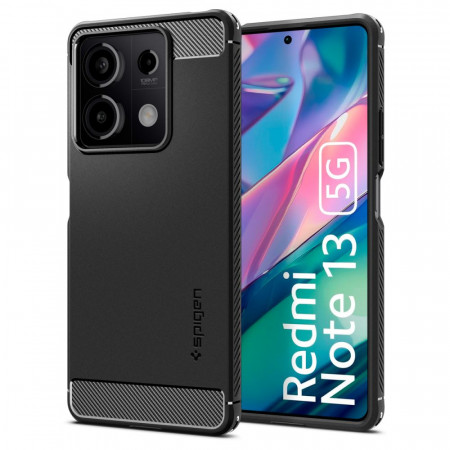 Husa pentru Xiaomi Redmi Note 13 5G - Spigen Rugged Armor - Black