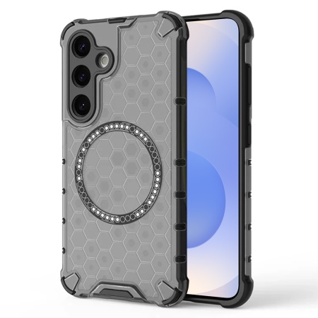 Husa transparenta pentru Samsung Galaxy S25 - Techsuit HoneyComb Shield MagSafe - Black