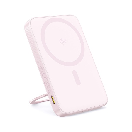 Acumulator Extern Type-C, Qi2, 20W, 5000mAh, with Cable Type-C - Baseus PicoGo (P10076800213-01) - Pink