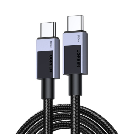 Cablu UGREEN USB-C la USB-C 100W Super Fast Power Delivery 0.5m Negru