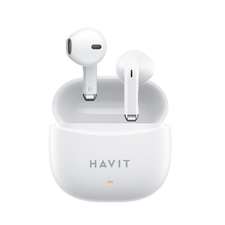 Casti fara Fir Bluetooth 5.3, True Wireless Stereo, Type-C, 250mAh - Havit (TW941) - White