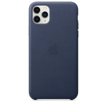 Husa Apple Leather Case pentru iPhone 11 Pro Max, MX0G2ZM/A, Midnight Blue