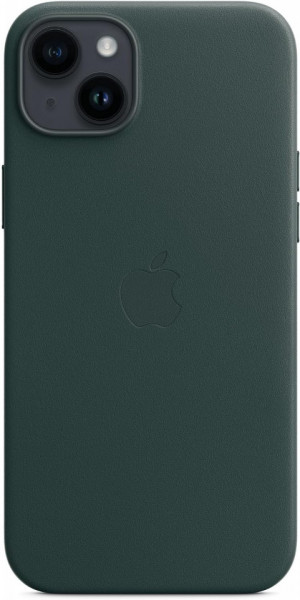Husa de protectie Apple pentru iPhone 14 Plus Leather Case with MagSafe , Forest Green