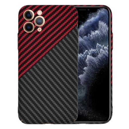 Husa pentru iPhone 11 Pro - Techsuit Carbonite FiberShell - Red Vortex