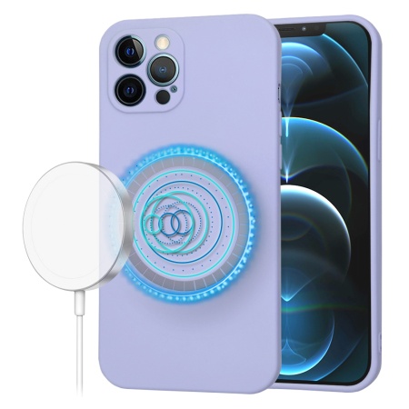 Husa pentru iPhone 12 Pro Max - Techsuit SoftFlex MagSafe - Light Purple