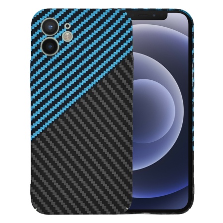 Husa pentru iPhone 12 - Techsuit Carbonite FiberShell - Blue Pulse