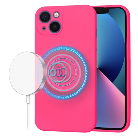 Husa pentru iPhone 13 - Techsuit SoftFlex MagSafe - Hot Pink