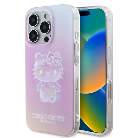 Husa pentru iPhone 16 Pro Max - Hello Kitty Hardcase IML 50TH Anniversary MagSafe (HKHMP16XH50AP) - Pink
