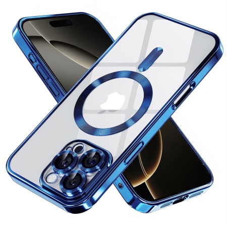 Husa pentru iPhone 16 Pro Max - Techsuit Luxury Crystal MagSafe - Deep Blue