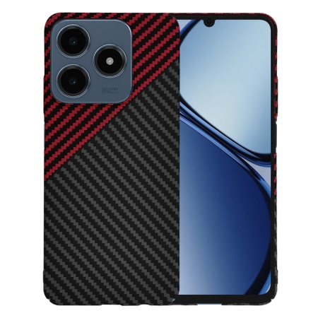 Husa pentru Realme C63 / C61 - Techsuit Carbonite FiberShell - Red Vortex
