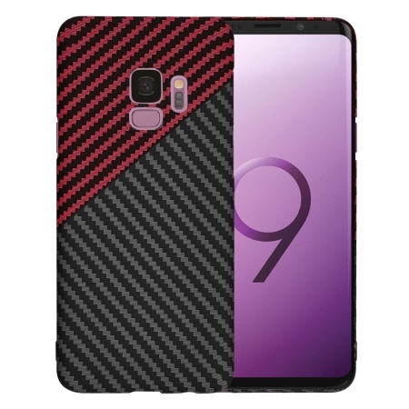 Husa pentru Samsung Galaxy S9 - Techsuit Carbonite FiberShell - Red Vortex