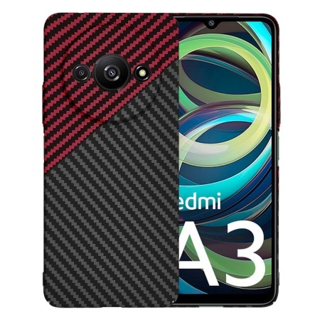 Husa pentru Xiaomi Redmi A3 / Redmi A3x - Techsuit Carbonite FiberShell - Red Vortex