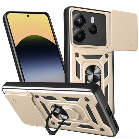 Husa pentru Xiaomi Redmi Note 14 5G - Techsuit CamShield Series - Gold