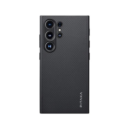 Husa Pitaka Galaxy S24 Ultra PinButton Black/Grey Twill