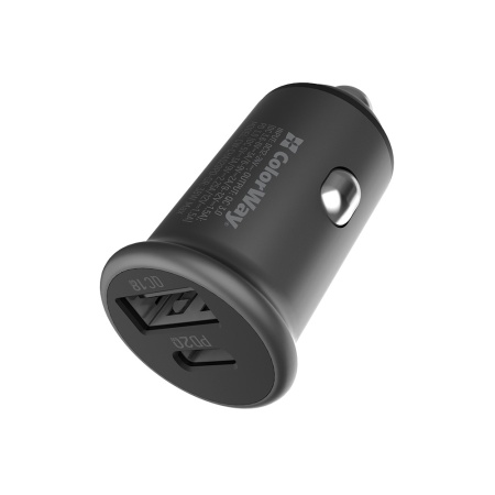 Incarcator Masina, USB, Type-C, PD, Quick Charge, 38W - ColorWay (CW-CHA029PD-GR) - Gray