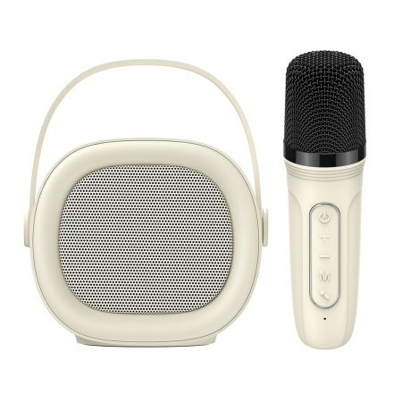 Boxa Portabila Karaoke cu Microfon, Bluetooth 5.3, Type-C, TF, AUX, 1200mAh - Havit (SK819BT) - Beige