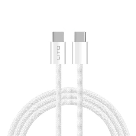 Cablu de Date Type-C la Type-C 60W, 1m - Lito (LD04) - White