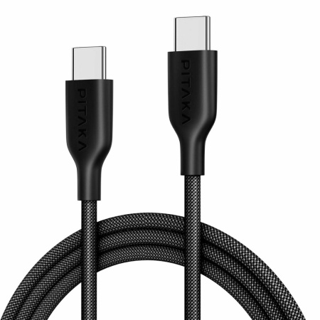 Cablu Pitaka Flex Braided USB C-USB C 1.2 metri Negru