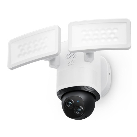 Camera supraveghere video eufy Edge 2 FloodLight E340 360Â° Pan&Tilt 2000 Lumen 3K Full HD audio bidirectional iluminare smart Alb
