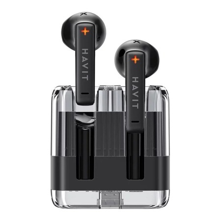 Casti fara Fir cu Microfon, Type-C, Bluetooth 5.3, ENC, TWS, 300mAh - Havit (TW981) - Black