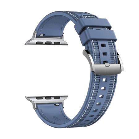 Curea pentru Apple Watch 1/2/3/4/5/6/7/8/9/10/SE/SE 2 (38/40/41/42mm) - Techsuit Watchband (W051) - Dark Blue