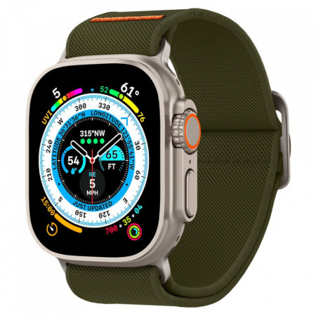 Curea pentru Apple Watch 1/2/3/4/5/6/7/8/9/10/SE/SE 2/Ultra/Ultra 2 (42/44/45/46/49mm) - Spigen Fit Lite Ultra - Khaki