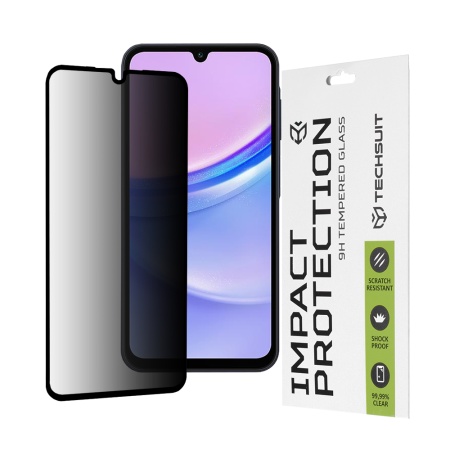 Folie pentru Samsung Galaxy A15 4G / A15 5G / M15 - Techsuit 111D Privacy FullÂ Glue - Black