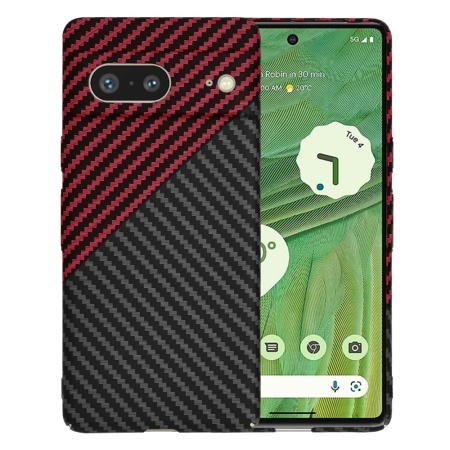 Husa pentru Google Pixel 7 - Techsuit Carbonite FiberShell - Red Vortex