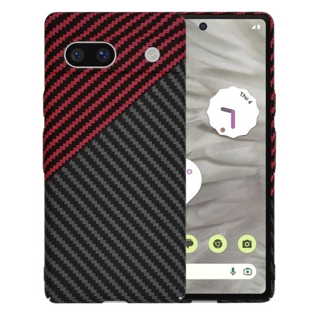 Husa pentru Google Pixel 7a - Techsuit Carbonite FiberShell - Red Vortex