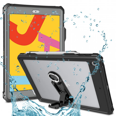 Husa pentru iPad 10.2" (2019 / 2020 / 2021) - ShellBox Waterproof IP68 - Black