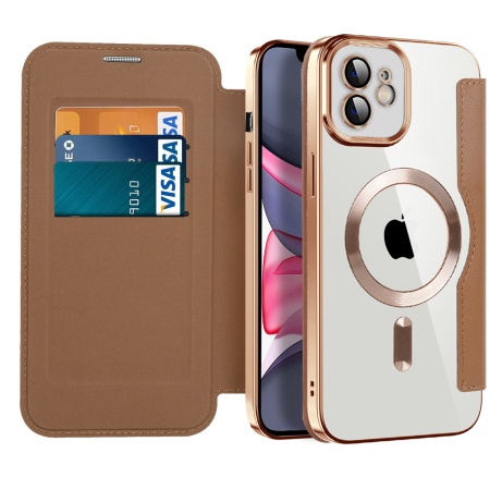 Husa pentru iPhone 11 - Techsuit SmartMag Book Case - Brown