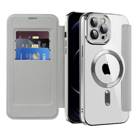 Husa pentru iPhone 12 Pro Max - Techsuit SmartMag Book Case - Gray