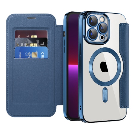 Husa pentru iPhone 13 Pro - Techsuit SmartMag Book Case - Blue