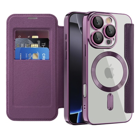 Husa pentru iPhone 16 Pro Max - Techsuit SmartMag Book Case - Purple