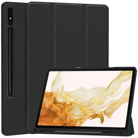 Husa pentru Samsung Galaxy Tab S7 Plus / S8 Plus - Techsuit Flex Trifold - Black