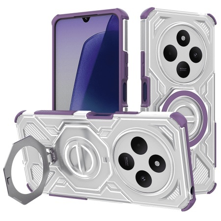 Husa pentru Xiaomi Redmi 14C / Poco C75 - Techsuit Carbon Shield PRO - Purple Transparent