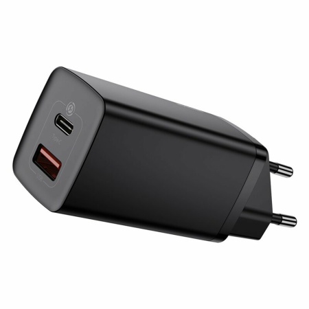 Incarcator EU USB, Type-C, 65W - Baseus GaN Lite (CCGAN2L-B01) - Black