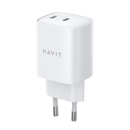Incarcator Priza GaN, USB, Type-C, 45W - Havit (UC45W EU) - White