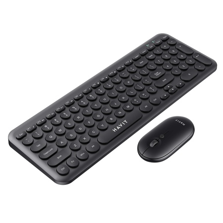Set Tastatura si Mouse Fara Fir, 800/1200/1600 DPI - Havit (KB254GCM) - Black
