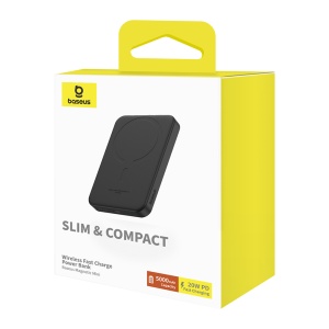 Acumulator Extern Type-C, Incarcare Wireless, 20W, 5000mAh + Cablu Type-C, 30cm - Baseus Mini (P10022107113-00) - Black - Img 7
