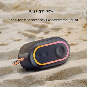 Boxa portabila Bluetooth 5.3, Lumini RGB, IPX5, TWS, TF, USB, FM, AUX - Havit (SK809BT) - Violet - Img 6