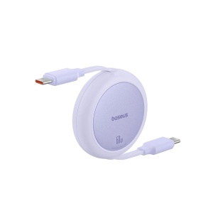 Cablu de Date Type-C la Type-C, 60W, 1m - Baseus Free2Pull Mini (P10364500511-01) - Nebula Purple - Img 3