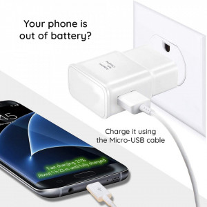 Cablu de date USB la Micro-USB, 0.8m - Samsung (ECB-DU68WE) - White - Img 6