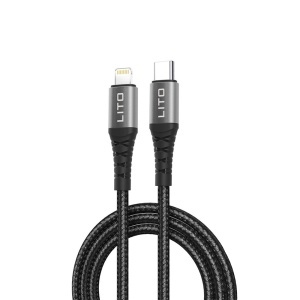 Cablu Type-C la Lightning, 27W, 2m - Lito (LD22CL) - Black - Img 2