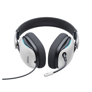 Casti cu Fir pentru Gaming, Microfon Detasabil, Lumina Ambientala LED - Baseus GoPlay 1 Max (A00181003213-00) - Moon White - Img 3