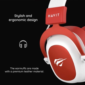 Casti cu Fir pentru Jocuri Video, 2m - Havit (H2002d) - Red - Img 3