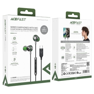 Casti cu microfon, in-ear, Type-C, 1.2m - Acefast (L5) - Black - Img 4
