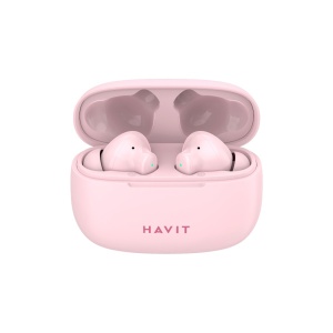 Casti fara Fir Bluetooth 5.3, True Wireless Stereo, Type-C, 300mAh - Havit (TW967 Pro) - Pink - Img 2